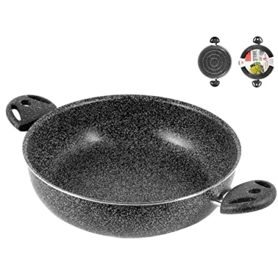 Obrázek Home Stone nepřilnavá pánev s 2 rukojeťmi, kámen, antracit, 28 cm