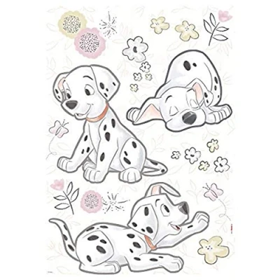 Obrázek Komar Dekorační samolepky od Disney Best of Friends velikost 50 x 70 cm, 20 dílů na zeď, nálepky, psi, dalmatinci, nástěnné tetování, dětský pokoj, nálepka 14055h