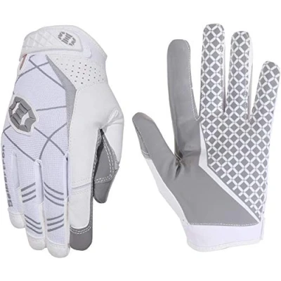 Obrázek Seibertron Pro 3.0 Elite Ultra Stick Sports Receiver/Receiver rukavice American Football Gloves mládež a dospělý White M