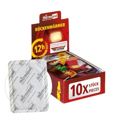 Obrázek THERMOPAD Ohřívač zad ORIGINÁLNÍ: 10 x nahřívací polštářky na 12 hodin tepla I připravené k okamžitému použití Extra teplé vhodné také jako ohřívače šíje, ramenní &amp;