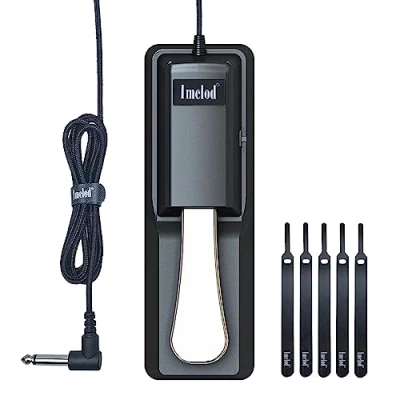 Obrázek Imelod Digitální Pedál klavír a klávesnice Sustain pro Yamaha, Roland, Casio, Korg, Behringer, Moog Universal Foot černý