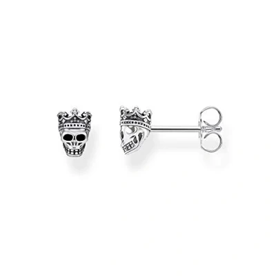 Obrázek Thomas Sabo Unisex náušnice s lebkou 925 sterlingové stříbro H2111 643 11, 2 kusy (balení 1 ks), Ušlechtilý kov, Kubická zirkonie