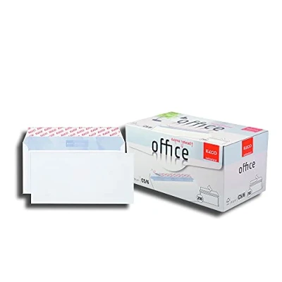 Obrázek ELCO Kancelářská obálka DIN dlouhá 80 g/m² FSC certifikováno s lepicím uzávěrem v shop boxu 200 kusů bílá