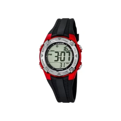Obrázek Calypso Unisex hodinky s chronografem Quarz se silikonovým řemínkem K5685/6, Lcd/černá, Náramek