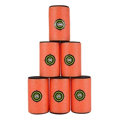 Obrázek Topways® Terč pro Nerf, 6 kusů Eva Soft Foam Dart Bullet Targets hračku pistoli Nerf N Streik Elite Series Blaster výměna terče cílové šipky (velký, 10,5 cm)