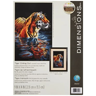Obrázek Dimensions křížkový Stick sada, Tiger Chilling Out