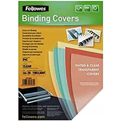 Obrázek Fellowes 5380001 titulní list A4 PVC 180 mikronů, 25 kusů, transparentní