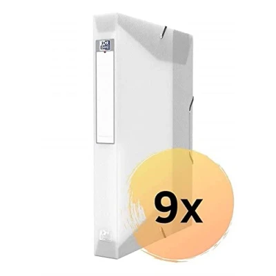 Obrázek Box na sešity Oxford hawai A4, z plastu, transparentní, 9 kusů