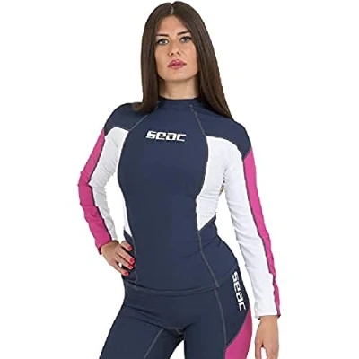 Obrázek Seac Dámské Raa Long Evo Lady Rash Guard ochranné tričko proti UV záření na šnorchlování a plavání, dlouhý rukáv (balení 1 ks)