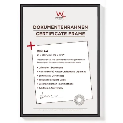 Obrázek Walther design KV130B New Lifestyle Kunststoffrahmen, 21x29,7 cm, schwarz