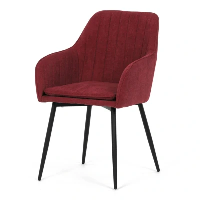 Obrázek Židle jídelní, červená látka, černý kov DCL 221 RED2