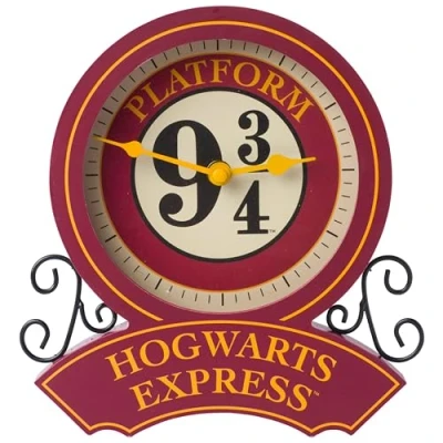 Obrázek Silver Buffalo Harry Potter Hogwarts Express Platform 9 3/4 Schreibtischuhr
