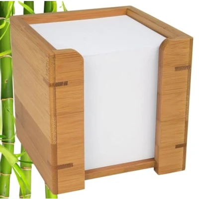 Obrázek Wedo 61707 Zettelbox bambus, včetně 900 listů papíru 9 x cm, v dárkovém balení, hnědá