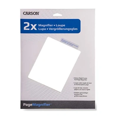 Obrázek Carson Page Magnifier 2x lupa listů, celoplošný formát, ideální pomůcka pro čtení knih, novin, časopisů (DM 21)