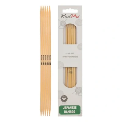 Obrázek KnitPro K22128 Punčochové pletací jehlice, bambus, přírodní, 20 x 0,4 cm, 5 Count