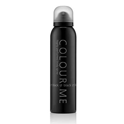Obrázek COLOUR ME Černý 150 ml tělový sprej pro muže Luxusní vůně Aftershave muže, dlouhotrvající parfém od Milton Lloyd