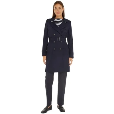Obrázek Tommy Hilfiger SLIM FIT Trenčkot, Ženy, Velikost: 40, Desert sky