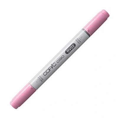 Obrázek COPIC Ciao Marker Typ RV 02, Sugared Almond Pink, univerzální popisovač layoutu, se středně širokým a jedním štětcovým hrotem