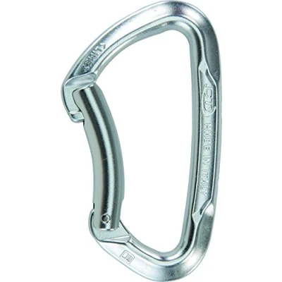 Obrázek Climbing Technology Lime B karabina se zahnutým snapperem, barva: stříbrná