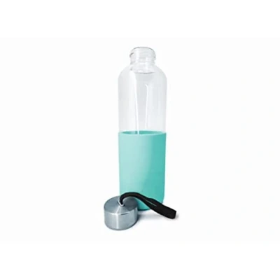 Obrázek NERTHUS FIH 402 Glasflasche 600 ml, Trinkflasche BPA frei, Flasche &amp; Sport, Türkis