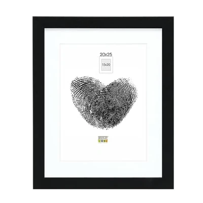 Obrázek Deknudt Frames Rámeček na obraz s paspartou černý S66KF2 P1 20 x 25 cm 15 rám obrazy dřevo MDF zavěšení nebo vystavení obrázků
