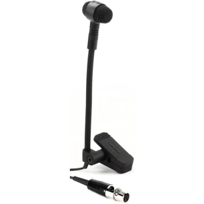 Obrázek Shure PGA98H TQG Kondensator Clip On Instrumentenmikrofon mit Schwanenhals und TA4F Stecker (TQG) zur Verwendung Funksystemen, Schwarz