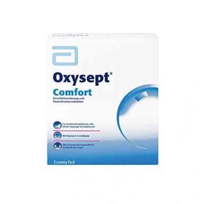 Obrázek AMO Oxysept Comfort Economy Pack peroxidový systém pro obzvlášť šetrné čištění měkkých kontaktních čoček 3 x tekutina kontaktní čočky + 72 neutralizační tablety