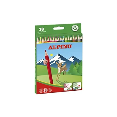 Obrázek ALPINO 722846 Stiftkasten auf stifte Sortiments 18 Einheite mit Spitzer, 3.3 mm, bunt