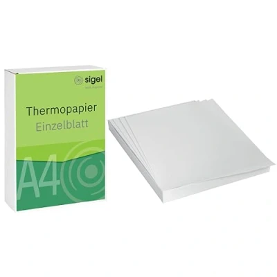 Obrázek SIGEL TP411 jednolistový termopapír DIN A4, 76 g, 250 listů, Premium archivovatelný 12 let, pro všechny přenosné tiskárny Brother řady PJ