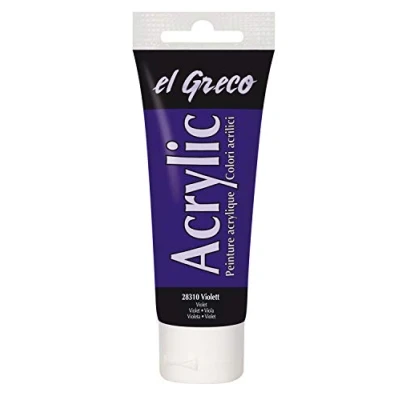 Obrázek KREUL 28310 El Greco Acrylic, 75 ml tuba ve fialové, vysoce pigmentovaná, lesklá akrylová barva studijní kvalitě, máslově malovatelná, pro pastózní malování