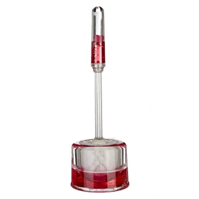 Obrázek Premier Housewares Toilettenbürstenhalter aus Acryl mit schwebenden Herzen, transparent/rot, 12 x 36 cm