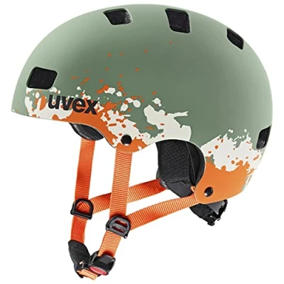 Obrázek uvex kid 3 cc robustní cyklistická přilba pro děti individuální přizpůsobení velikosti optimalizovaná ventilace moss green písková matná 55 58 cm