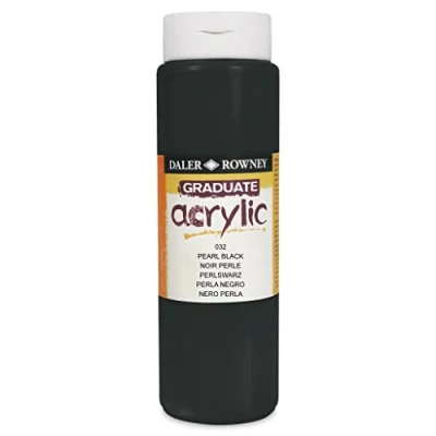 Obrázek Daler Rowney Akrylová barva Graduate, 500ml láhev, perleťově černá