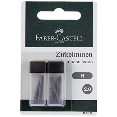 Obrázek FABER CASTELL 123198 kruhová náplň, 2 mm, stupeň tvrdosti H, 12 kusů