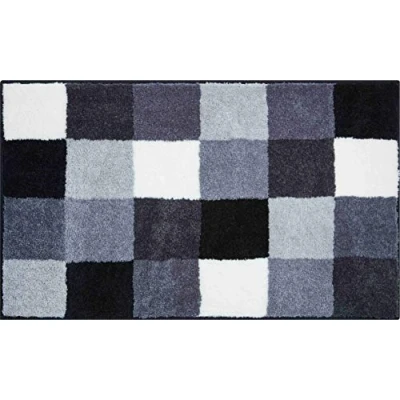 Obrázek Grund Koupelnový koberec 100% polyakryl, ultra měkký, protiskluzový, certifikace Öko TEX, 5letá záruka, BONA, koupelnová rohož 60 x 100 cm, šedá