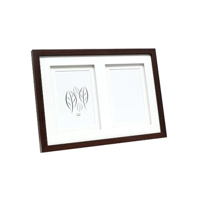 Obrázek Deknudt Frames Galerijní rámeček s dvojitou paspartou S65KQ2 pro 2 obrázky velikost obrazu 13 x 18 cm rám na obrazy dřevo MDF zavěšení nebo vystavení obrázků