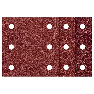 Obrázek wolfcraft Sada lepicích brusných proužků na dřevo a kov I 1761000 I, 100 x 115 mm pro vibrační brusku tkanina suchý zip, 10dílná zrnitost 60, 120, 240