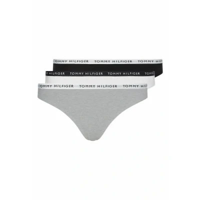 Obrázek Tommy Hilfiger 3 PACK Kalhotky, Ženy, Velikost: Small, Medium grey heather/white/black