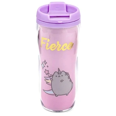Obrázek Thumbs up Pohárek na pití Pusheen Travel s uzávěrem