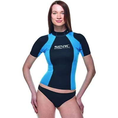 Obrázek Seac Warm Guard Short dámská termo ochranná vesta z 0,5 mm neoprenu, Rash pro šnorchlování a plavání jako UV ochrana