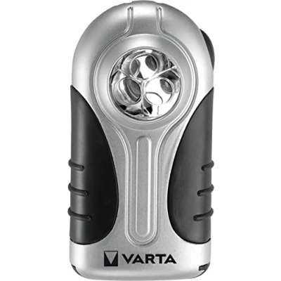 Obrázek VARTA kapesní svítilna LED vč. 3x AAA baterie, stříbrné světlo, s kroužkem pro zavěšení, robustní kryt gumovou rukojetí, kompaktní a praktická, široký světelný paprsek