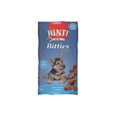 Obrázek RINTI Extra Bitties Puppy kuře a hovězí 75g