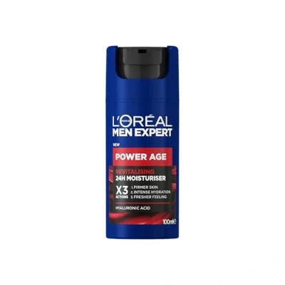 Obrázek L&#039;Oréal Men Expert XXL péče o obličej proti vráskám pro muže, hydratační krém stárnutí matnou pokožku, pleťový muže s kyselinou hyaluronovou, Power Age, [Amazon Exclusive], 1 x 100