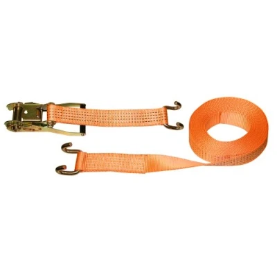 Obrázek Kerbl 37143 Popruh s ráčnovým hákem, 2dílný, 50 mm / 8 m, pevnost v tahu 4000 kg, oranžový