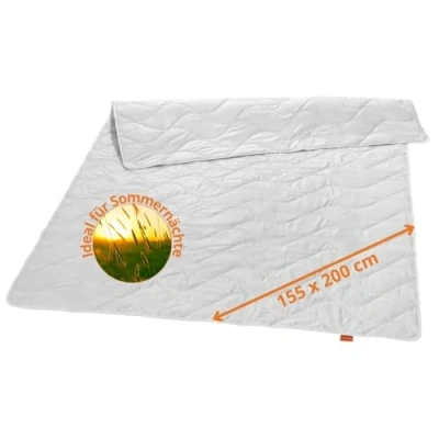 Obrázek sleepling letní deka 155 x 200, z divokého hedvábí přikrývka lehká, hedvábná se 100% divokým hedvábí, potah bavlna, Made in Germany, Ökotex, lze prát na 60 stupňů