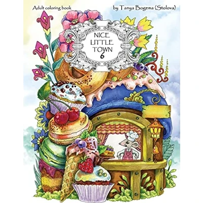 Obrázek Nice Little Town: Adult Coloring Book (Stress Relieving Pages, for Relaxation)