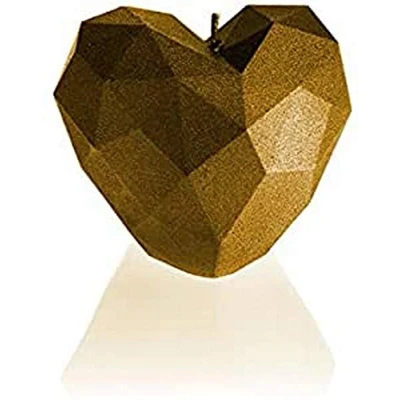 Obrázek Candellana Kerze Herz Low Poly, Höhe: 7,8 cm, Handgemacht in der EU