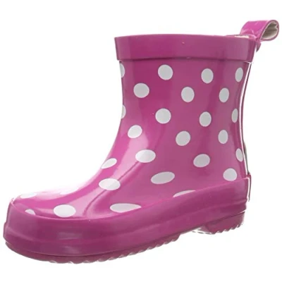 Obrázek Playshoes Unisex Dětské gumové holínky Poloviční kozačky do deště, Pink Punkte
