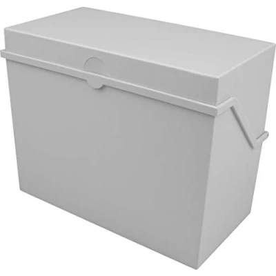 Obrázek helit H6214682 kartotéční lístky Box &quot;the index&quot; DIN A6 na šířku, malá kartička světle šedá pro cca 400 karet