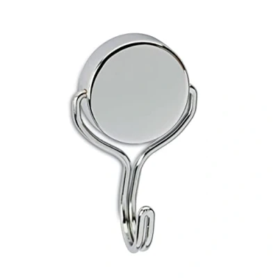 Obrázek MAUL Neodymový magnet s kolotočovým hákem mimořádně vysokou přilnavostí (30 kg) pro mnohostranné použití Silný otočným háčkem a elegantním designem Ø 38,5 mm stříbrný
